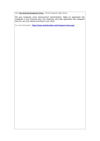hire top android instagram clone clone instagram