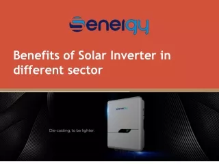 Benefits of Solar Inverter in different sector