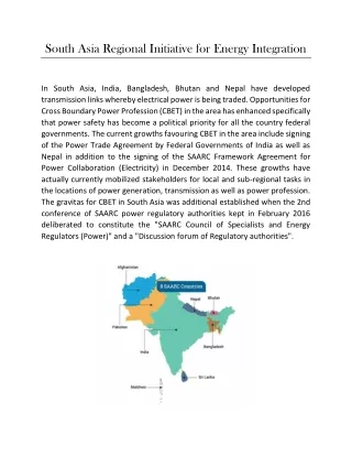 South Asia Regional Initiative for Energy Integration