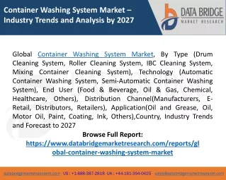 container washing system market industry trends