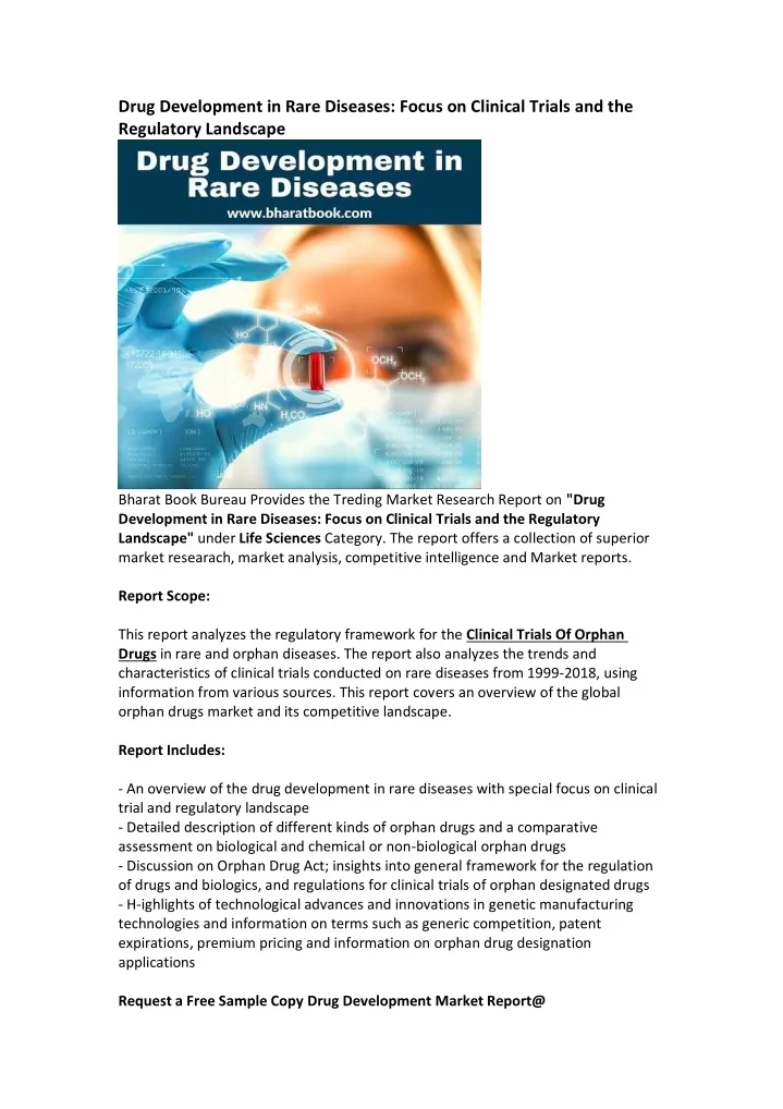 drug development in rare diseases focus