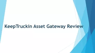 KeepTruckin Asset Gateway Tracker Review
