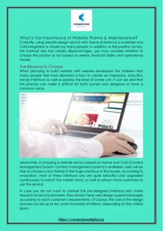 what is the importance of website theme