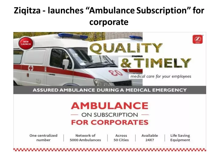 ziqitza launches ambulance subscription