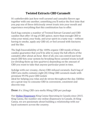 twisted extracts cbd caramelt