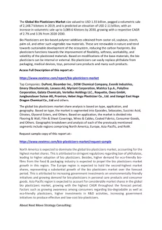the global bio plasticizers market size valued
