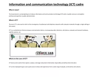 Information and communication technology (ICT) cadre