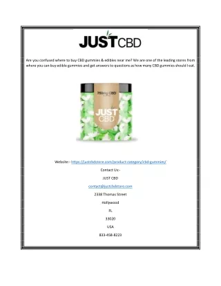 CBD Edibles | Justcbdstore.com
