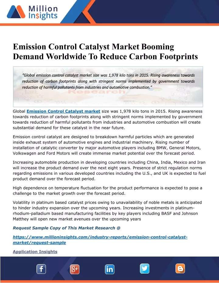 emission control catalyst market booming demand