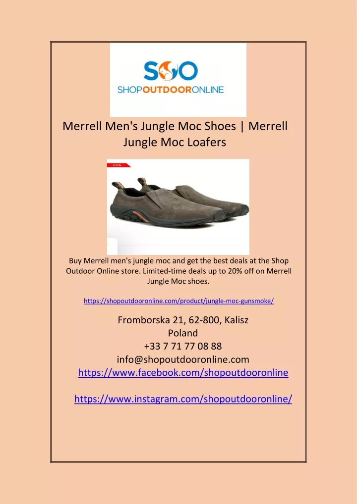 merrell men s jungle moc shoes merrell jungle