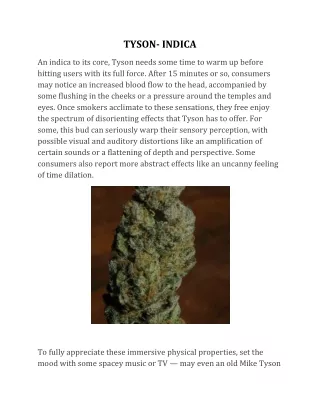 tyson indica