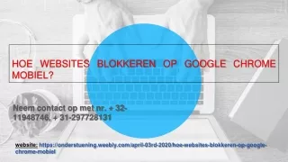 hoe websites blokkeren op google chrome mobiel