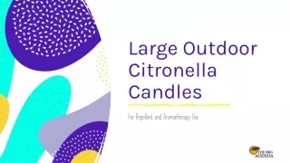 Large Outdoor Citronella Candles for Aromatherapy and Repellent Use