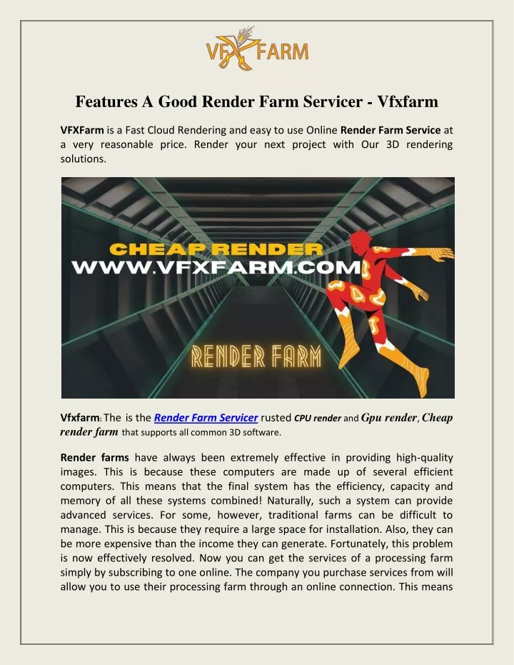 features a good render farm servicer vfxfarm