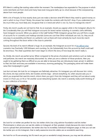 bts merch is selling like sizzling cakes within