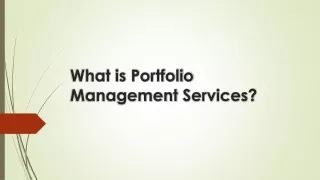 What is portfolio management services? | Emasol