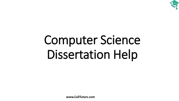 computer science dissertation help