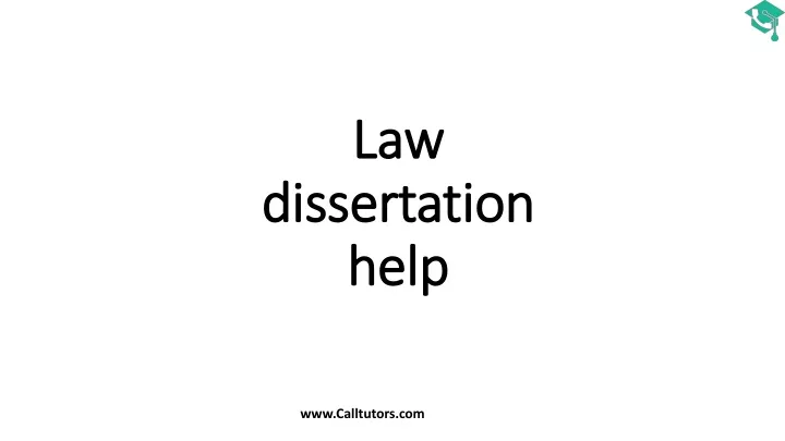 law dissertation help