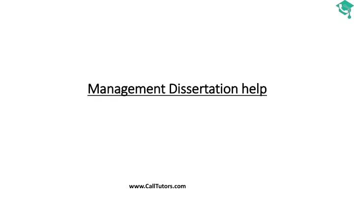 management dissertation help