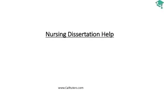 nursing dissertation help