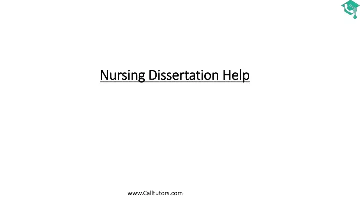nursing dissertation help