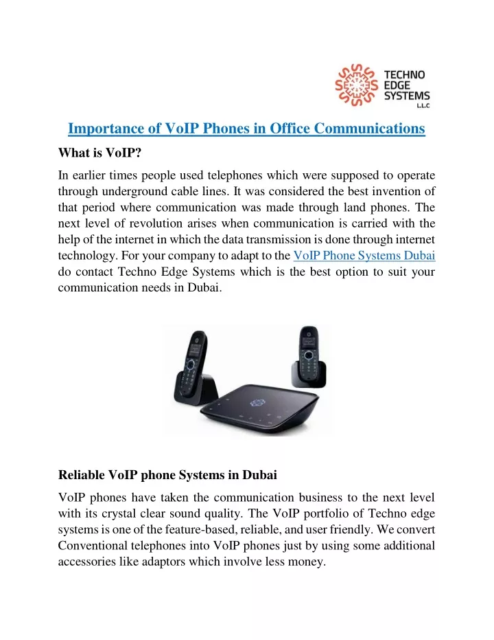 importance of voip phones in office communications