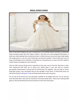 bridal gown florida