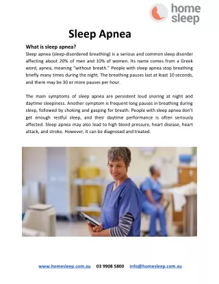 sleep apnea