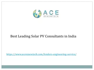Best Leading Solar PV Consultants in India