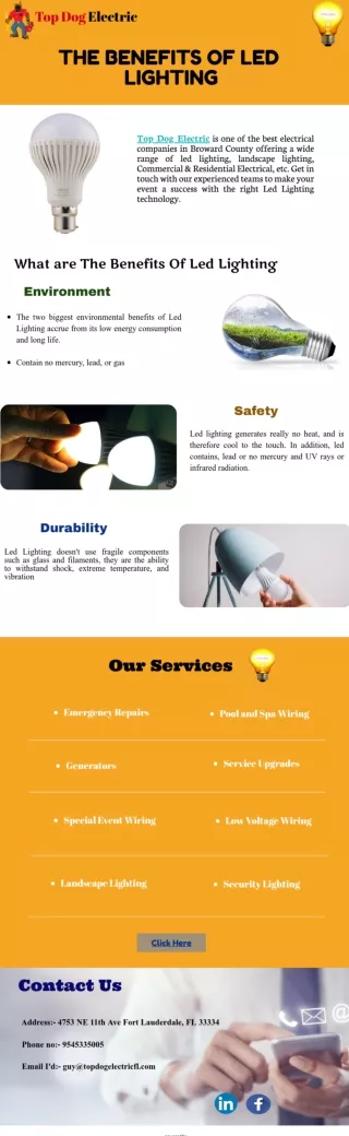 The Benefits of Led Lighting in Broward County