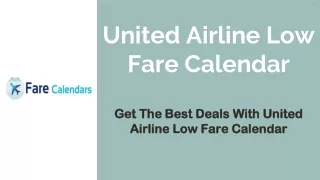 united airline low fare calendar