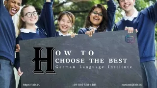 How To Choose The Best German Language Institute?