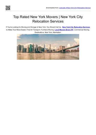 New York City Relocation Services