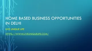 Home based business opportunities