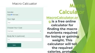 Macro Calculator