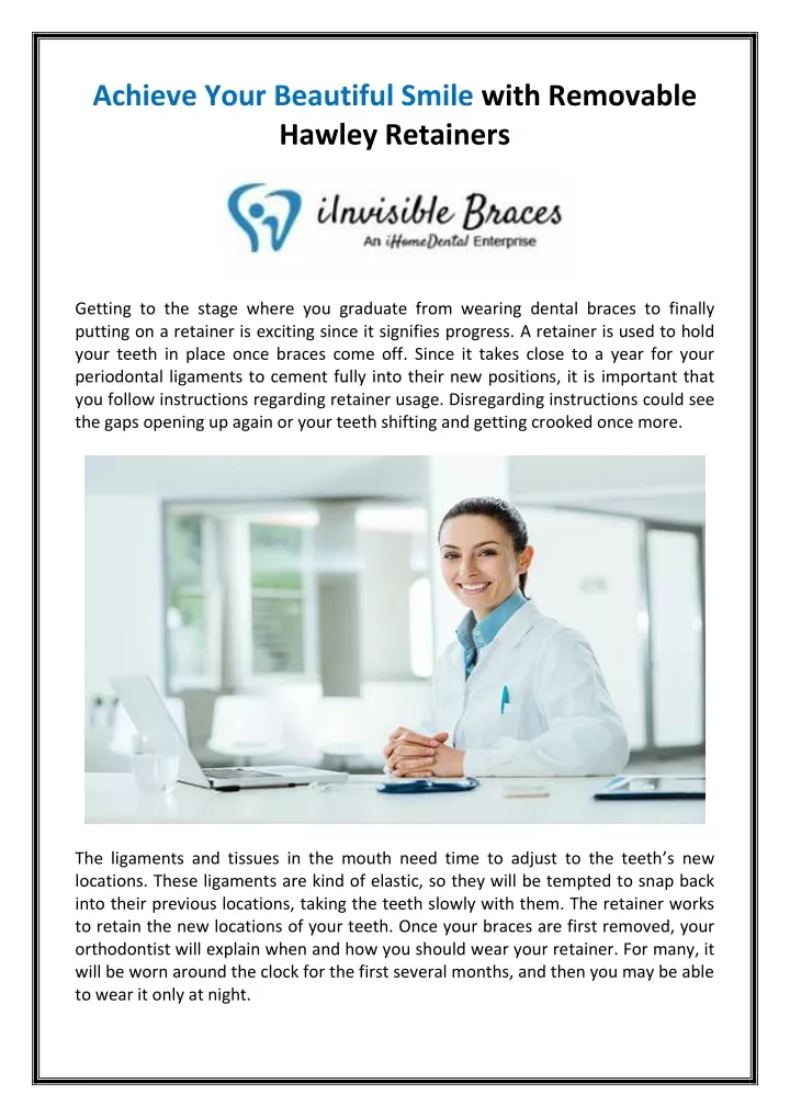 achieve your beautiful smile with removable