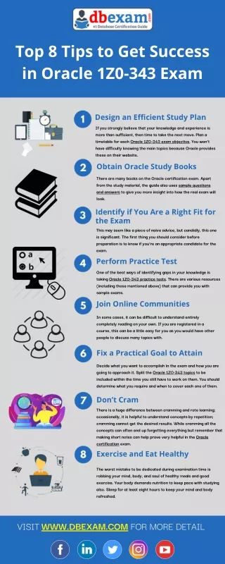 top 8 tips to get success in oracle 1z0 343 exam