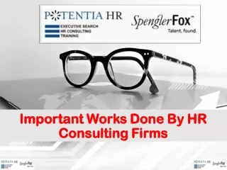 Important Works Done By HR Consulting Firms