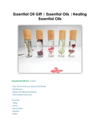 Essential Oil Gift | Essential Oils | Dried Flowers | Healing Essential Oils | All Natural Essential Oil | Essential Oil