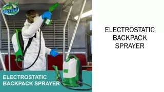 Electrostatic Backpack Sprayer | Disinfection Machine | Philippines