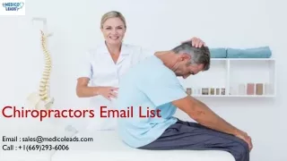 Chiropractor Email List | Chiropractor Mailing Data USA