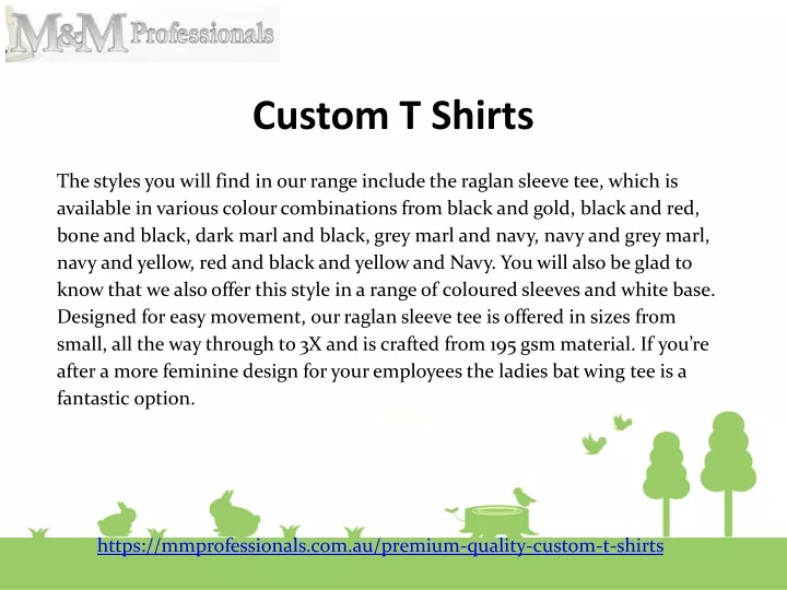 custom t shirts