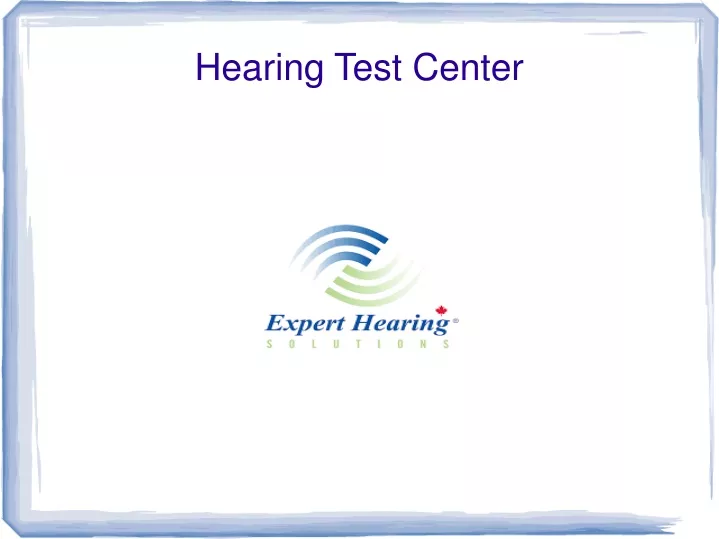 hearing test center