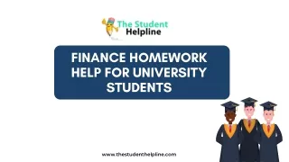Finance homework help for university students