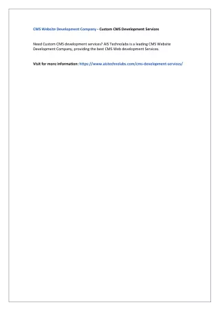 cms website development company custom