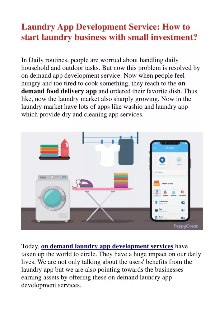 laundry app development service how to start