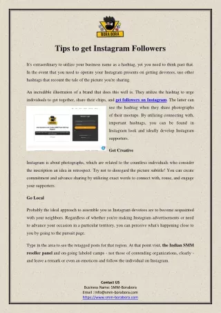 Tips to get Instagram Followers: 