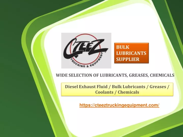 bulk lubricants supplier