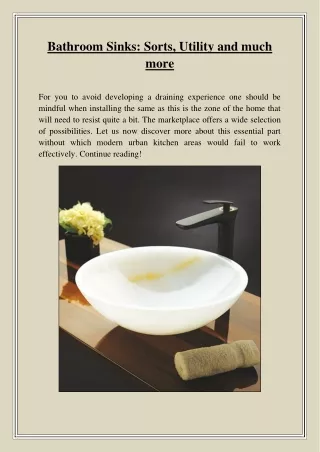 bathroom sinks sorts utility and much more