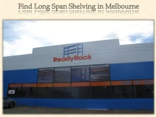 find long span shelving in melbourne